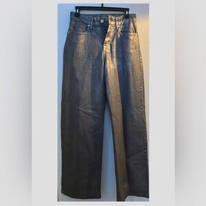 Metallic Silver Jeans